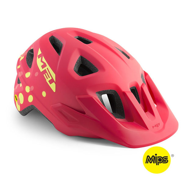 Met Helmet Youth Eldar Mips, 52-57cm - Pink Polka Dots