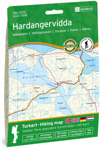 Nordeca  Hardangervidda 1:50 000 1:50 000