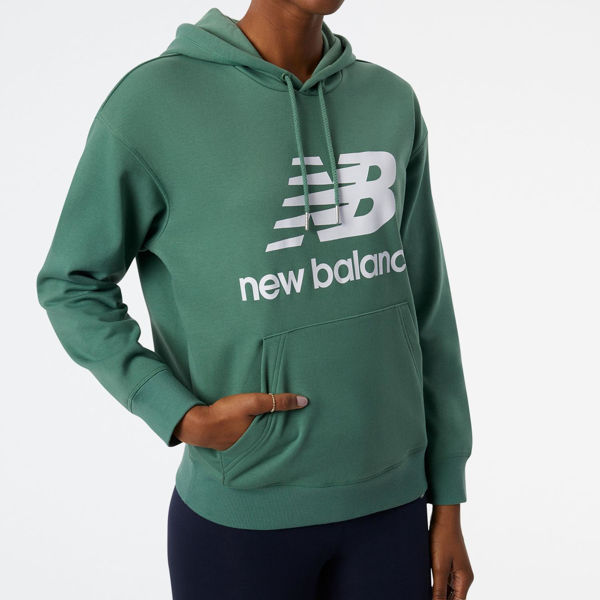 New Balance Essentials Stacked Logo Oversized Pullover Hoodie Xs